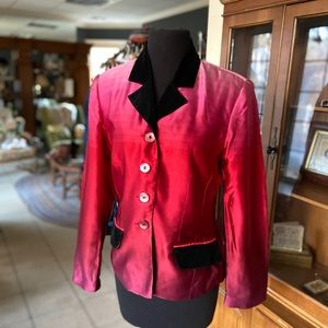 Alberto Makali ombré sport jacket w/ velvet lapels